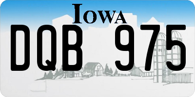 IA license plate DQB975