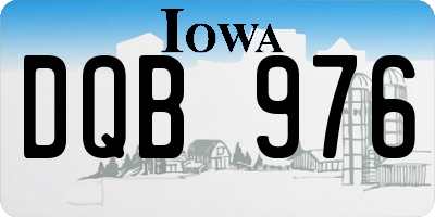 IA license plate DQB976