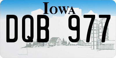 IA license plate DQB977