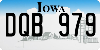 IA license plate DQB979