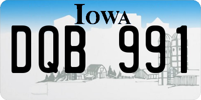 IA license plate DQB991