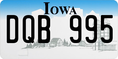 IA license plate DQB995
