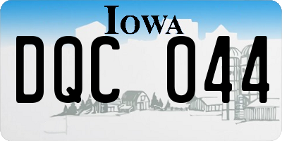 IA license plate DQC044