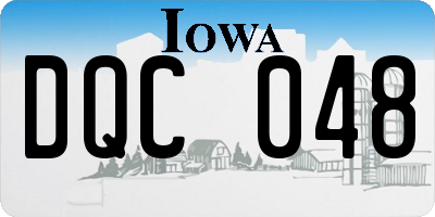 IA license plate DQC048