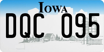 IA license plate DQC095