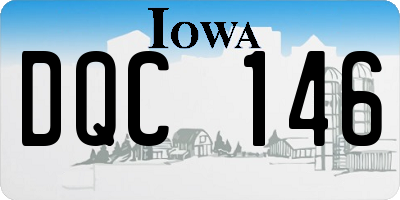 IA license plate DQC146