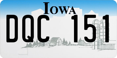 IA license plate DQC151