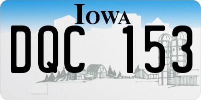 IA license plate DQC153