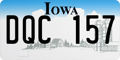 IA license plate DQC157