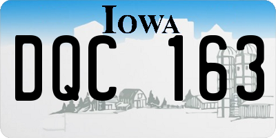 IA license plate DQC163