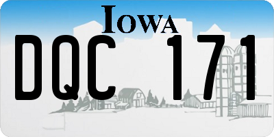 IA license plate DQC171