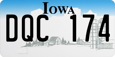 IA license plate DQC174