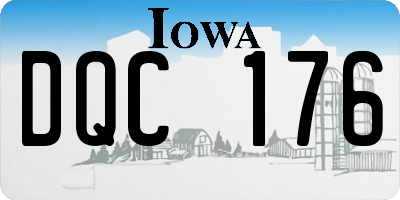 IA license plate DQC176