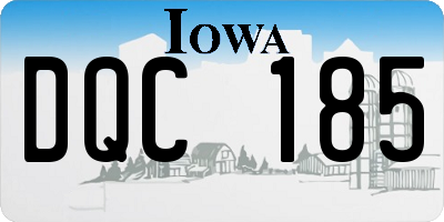 IA license plate DQC185