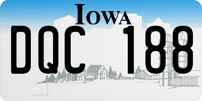IA license plate DQC188