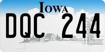 IA license plate DQC244