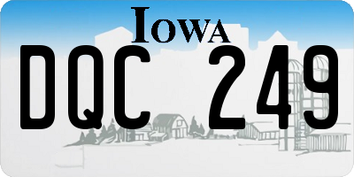 IA license plate DQC249