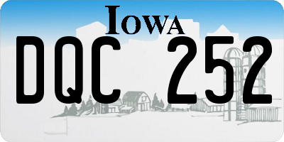 IA license plate DQC252