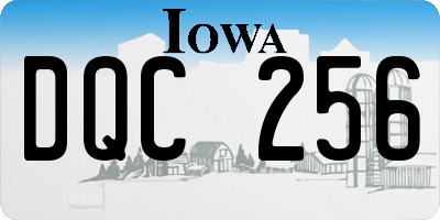IA license plate DQC256