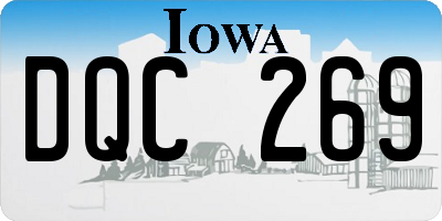 IA license plate DQC269