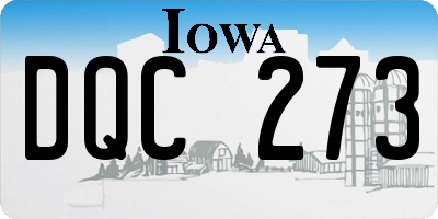 IA license plate DQC273