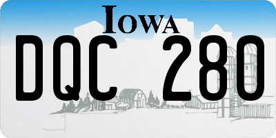 IA license plate DQC280