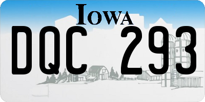 IA license plate DQC293