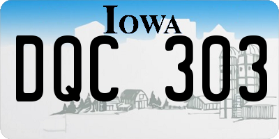 IA license plate DQC303