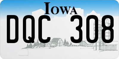 IA license plate DQC308
