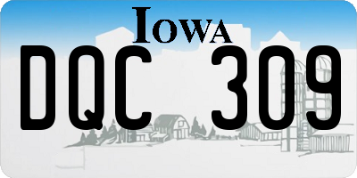 IA license plate DQC309