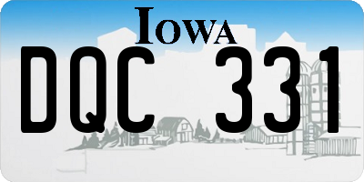 IA license plate DQC331
