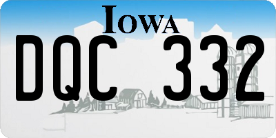 IA license plate DQC332