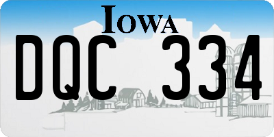 IA license plate DQC334