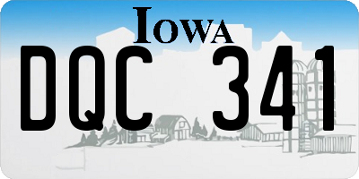 IA license plate DQC341