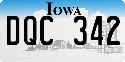 IA license plate DQC342