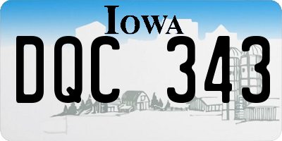 IA license plate DQC343