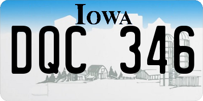 IA license plate DQC346
