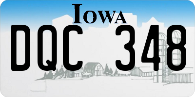 IA license plate DQC348