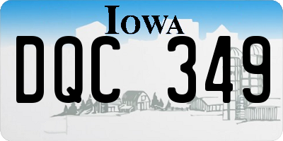 IA license plate DQC349