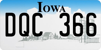 IA license plate DQC366