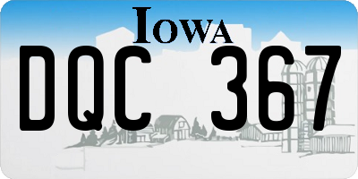 IA license plate DQC367