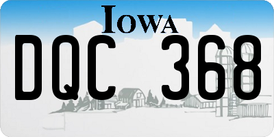 IA license plate DQC368