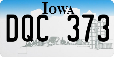 IA license plate DQC373