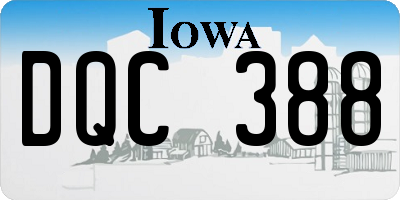 IA license plate DQC388