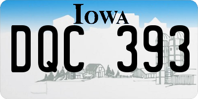 IA license plate DQC393