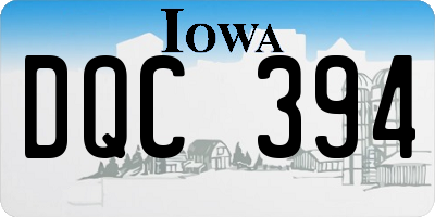 IA license plate DQC394