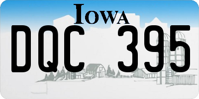 IA license plate DQC395