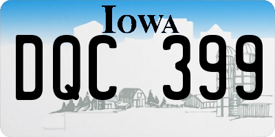 IA license plate DQC399