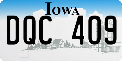 IA license plate DQC409