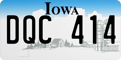 IA license plate DQC414